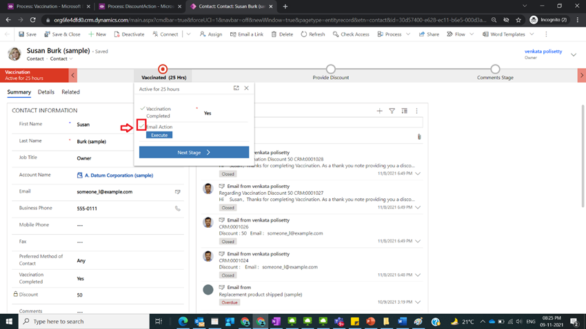 Call Action from BPF in Dynamics CRM